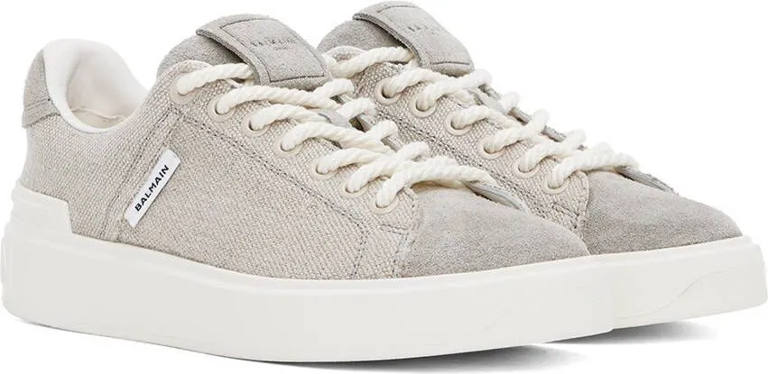 Balmain Gray B-Court Sneakers