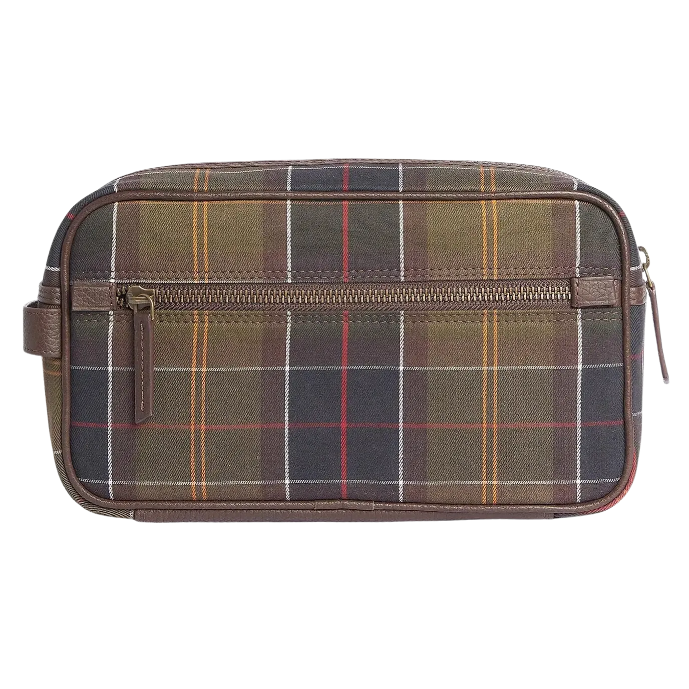 Barbour Tartan & Leather Wash Bag