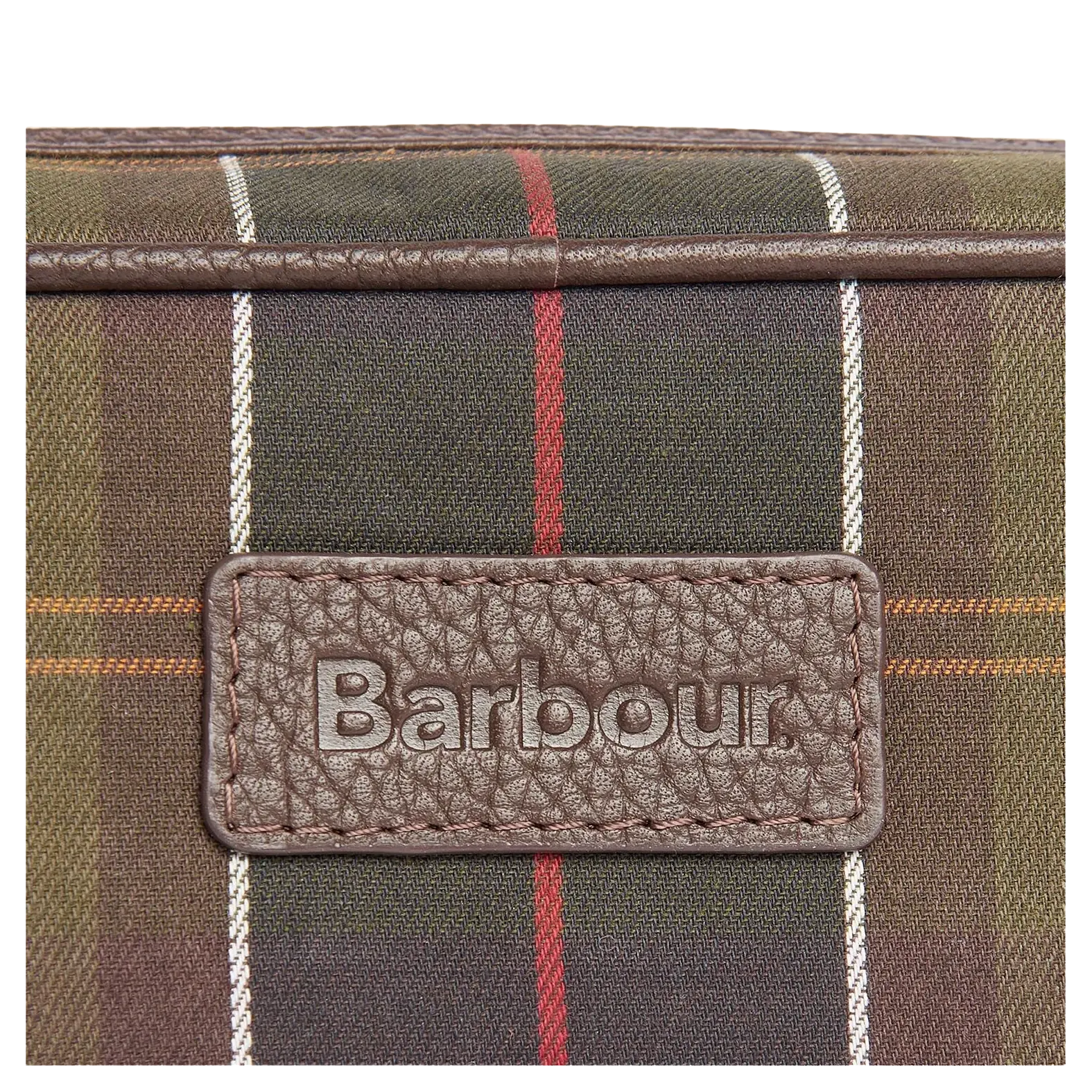 Barbour Tartan & Leather Wash Bag