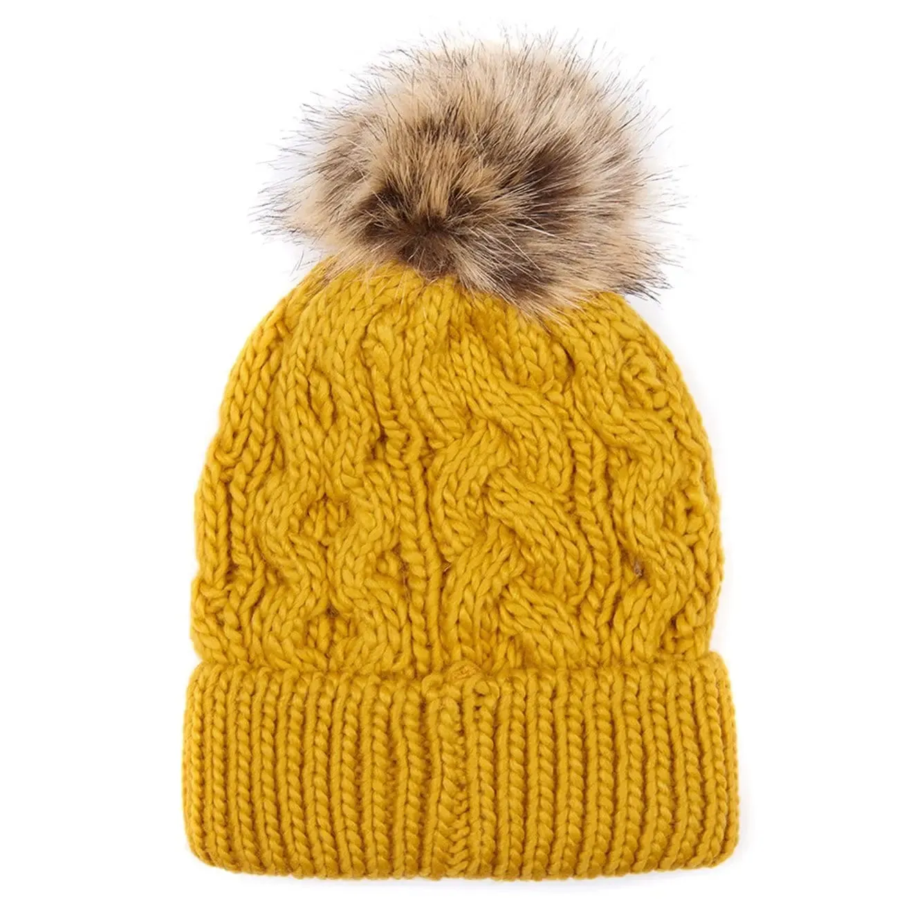 Barbour Womens Penshaw Beanie Ochre