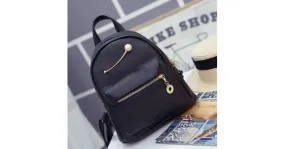 Black Gold Giant Pearl Cute Mini Backpack Bag