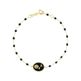 Black Rose Bracelet, Yellow Gold, 6.7