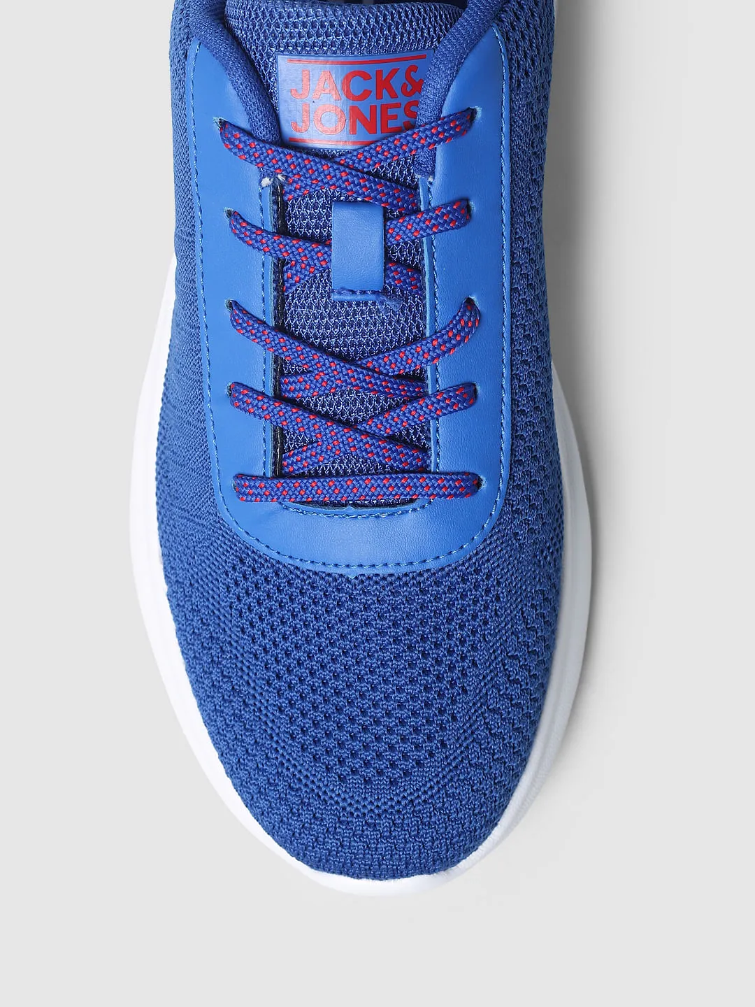 Blue Mesh Lace-Up Sneakers