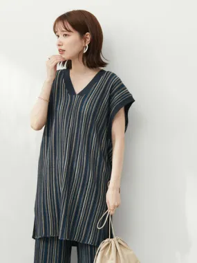 Bobo Tokyo Saka Jacquard knit Stripe Tunic