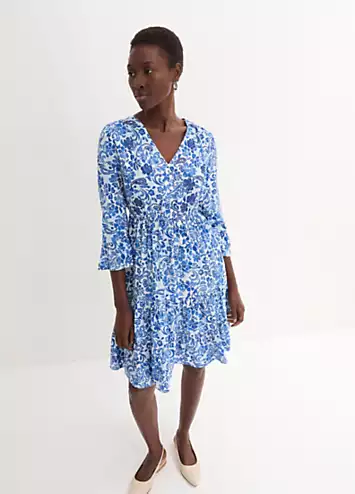 bonprix Printed V-Neck Tunic Dress | Grattan