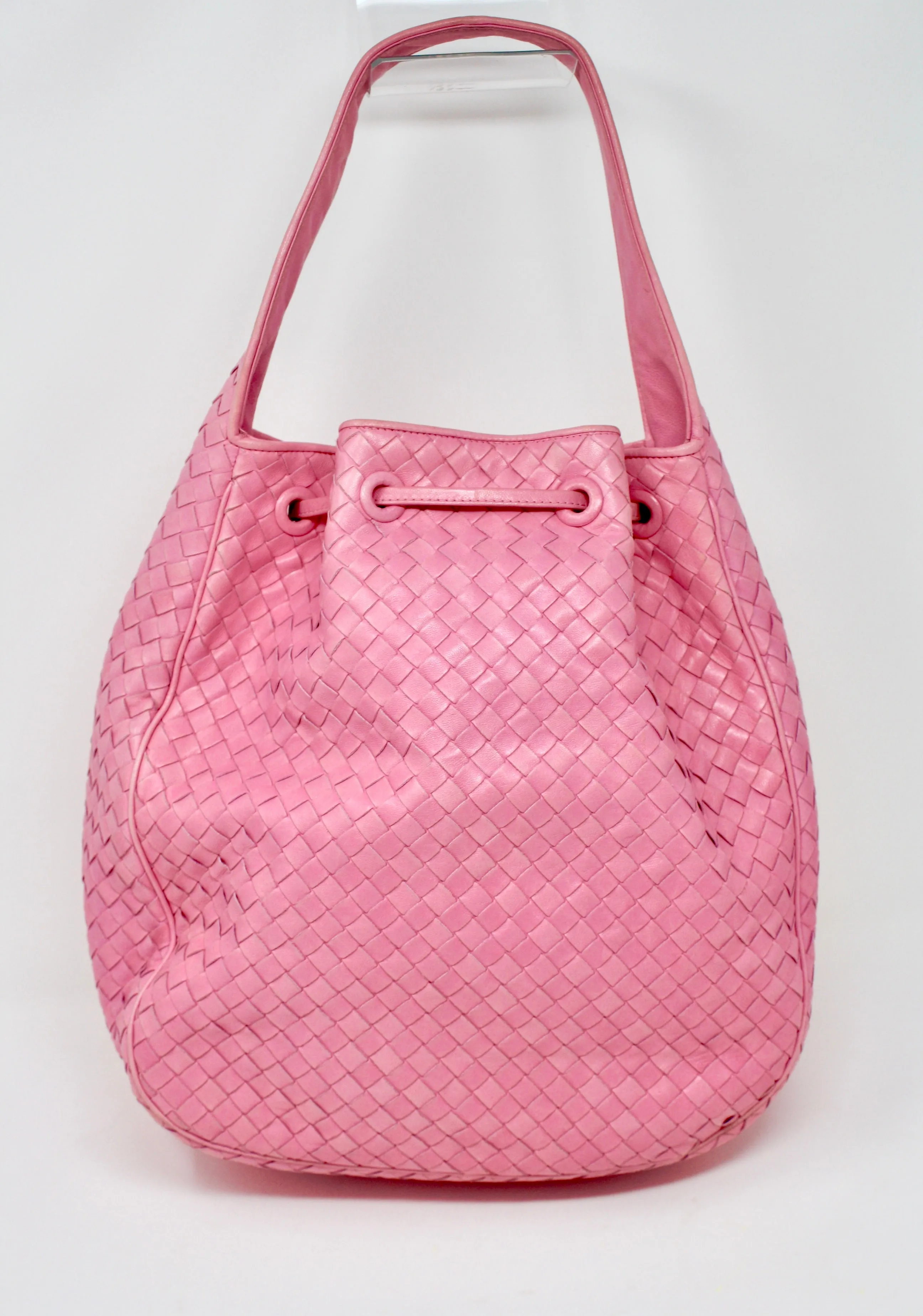 BOTTEGA VENETA Pink Large Intrecciato Shoulder Bag