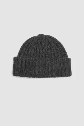 British Wool Heavy Rib Hat - Graphite