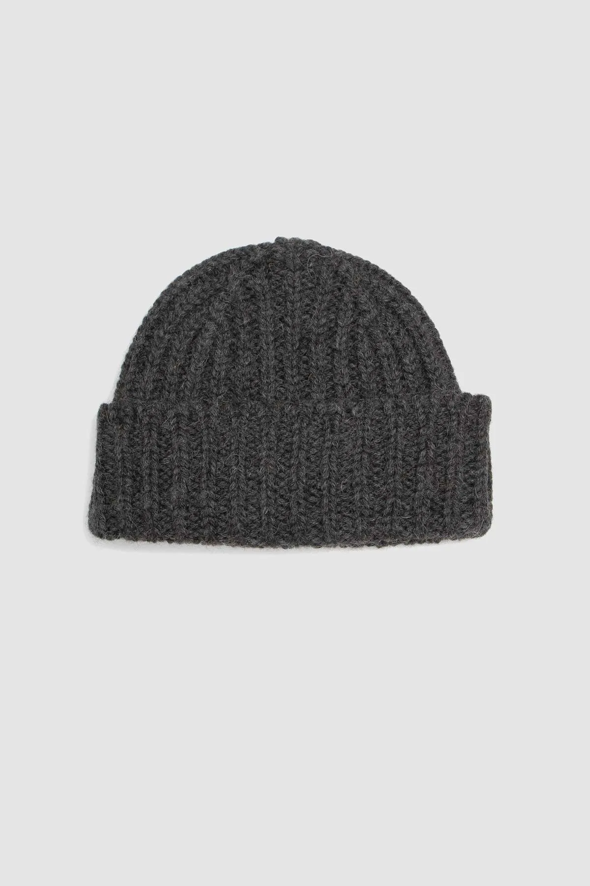 British Wool Heavy Rib Hat - Graphite