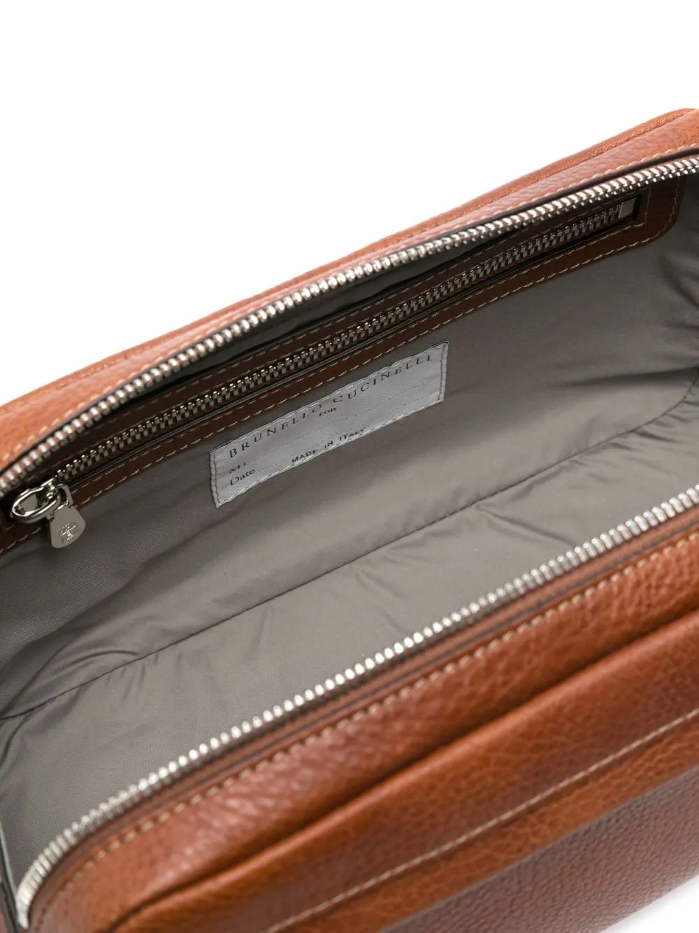 Brunello Cucinelli Leather Toiletry Bag