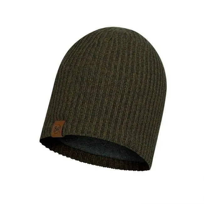 Buff Lyne Bark Green Knitted Fleece Beanie