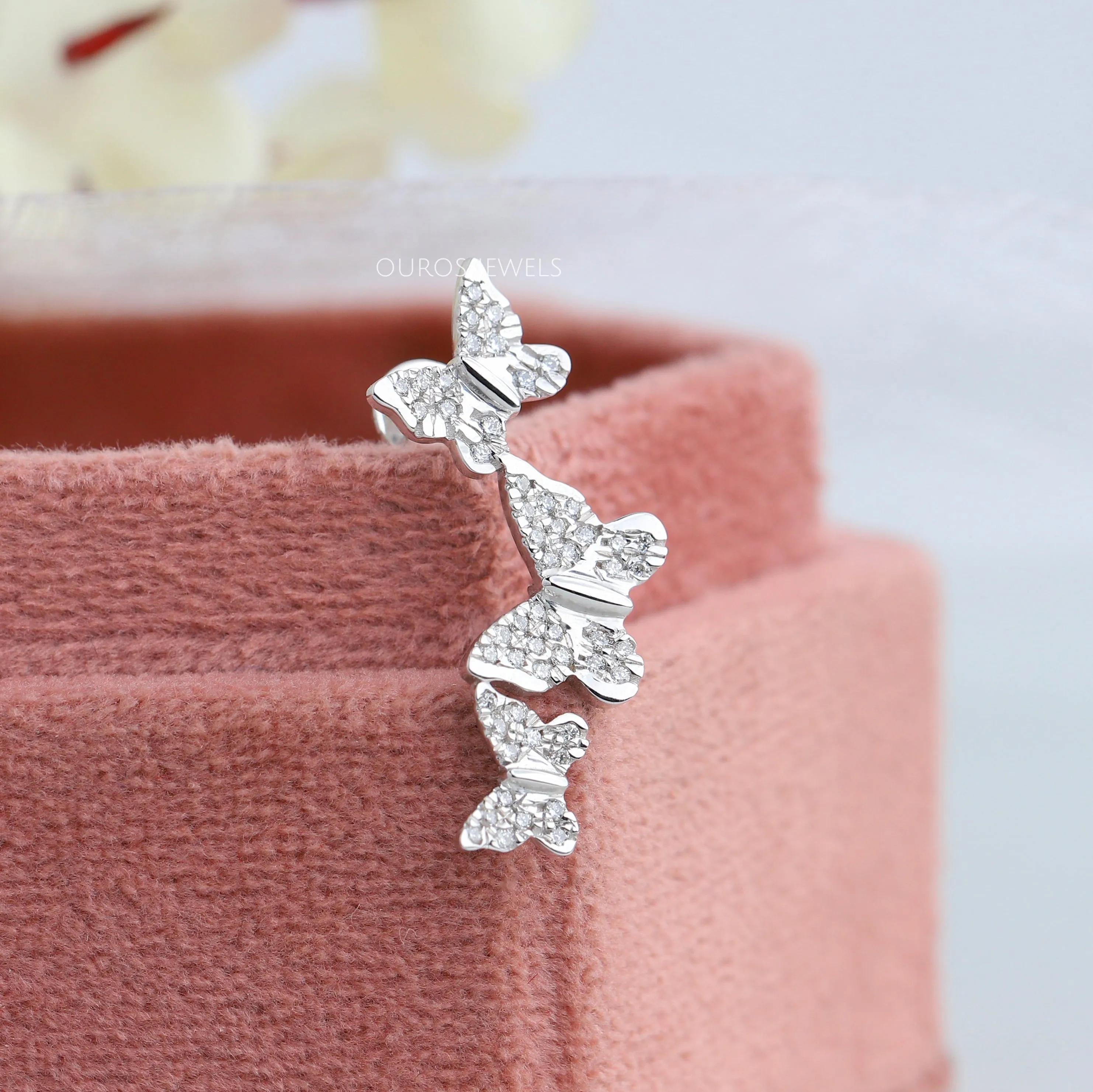 Butterfly  Cut Lab Grown Diamond Drop Earrings