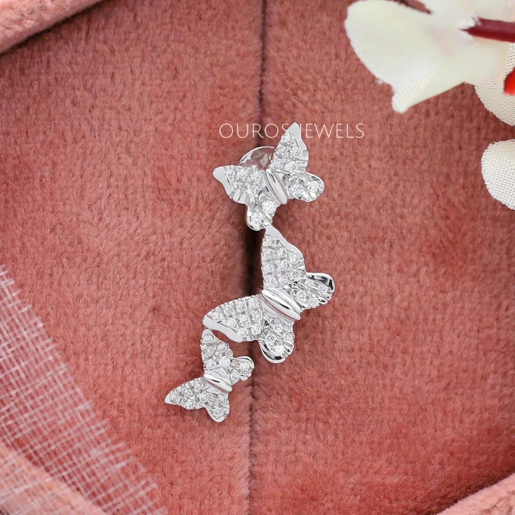 Butterfly  Cut Lab Grown Diamond Drop Earrings