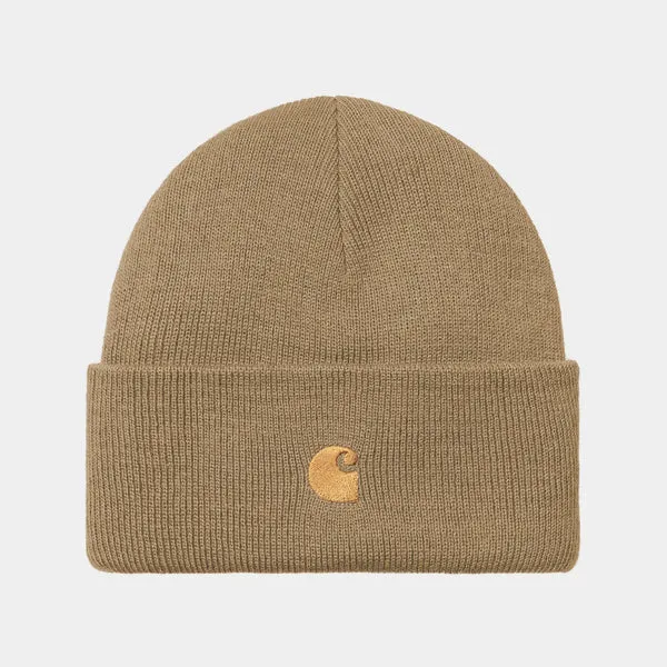 Carhartt WIP Chase Beanie - Peanut / Gold