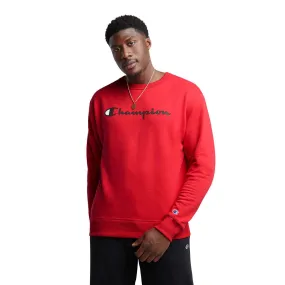 Champion Men's Vertical Strip Powerblend Fleece Crewneck