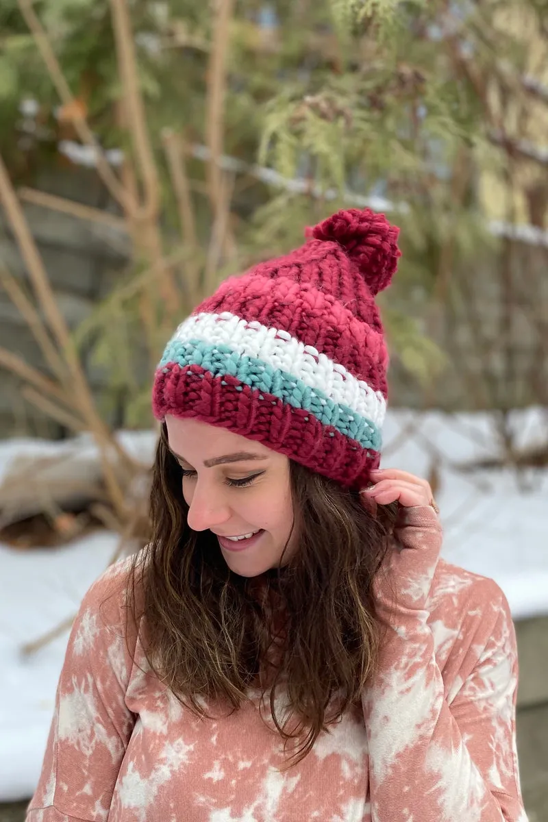 Chunky Knit Pom Beanie