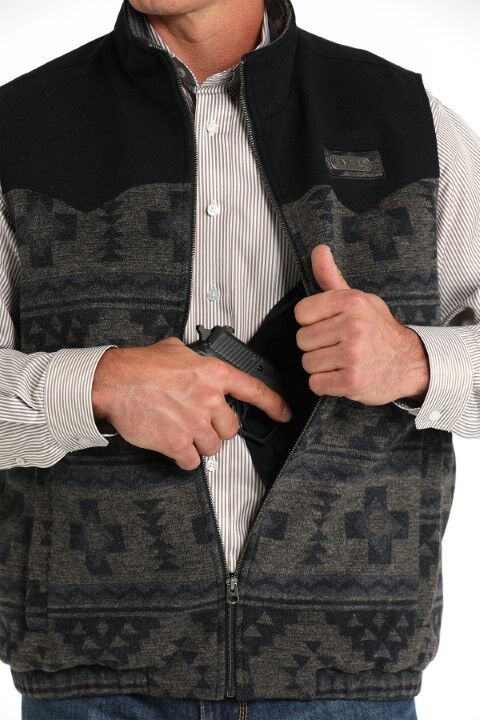 Cinch Men's Concealed Carry Western Vest in Navy