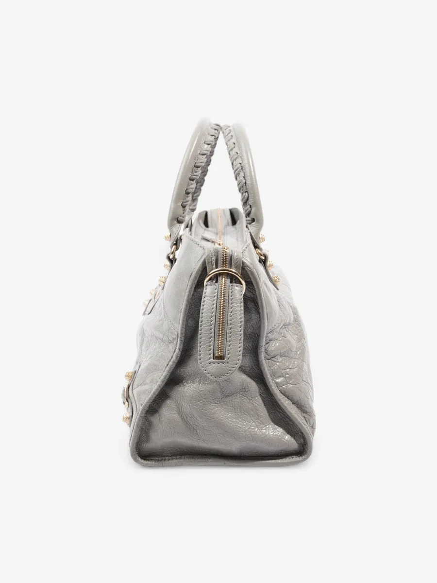 Classic City Bag Grey Calfskin Leather