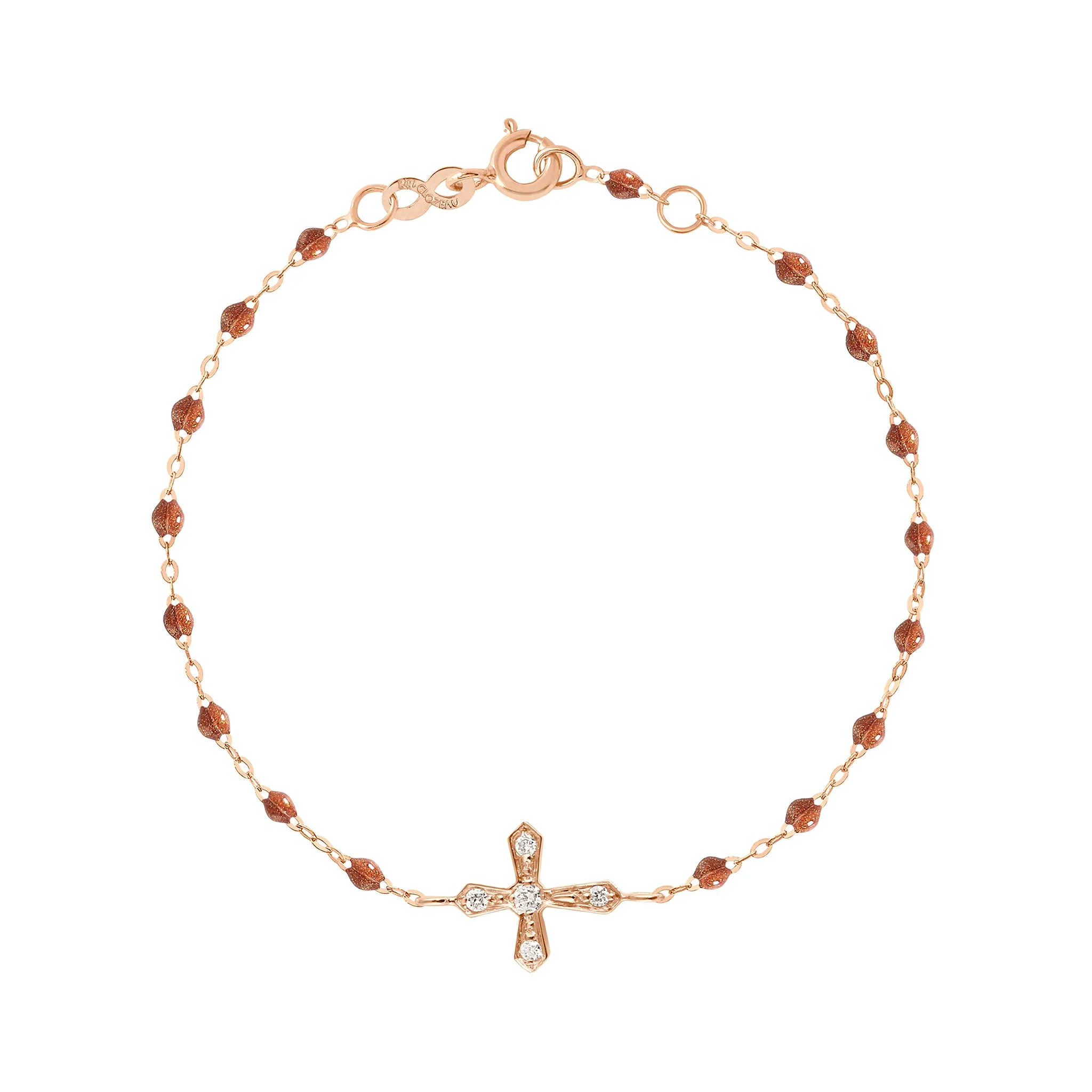 Classic Cross Vintage Diamond Fauve bracelet, Rose Gold, 6.7