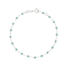 Classic Gigi Aqua bracelet, White Gold, 7.5