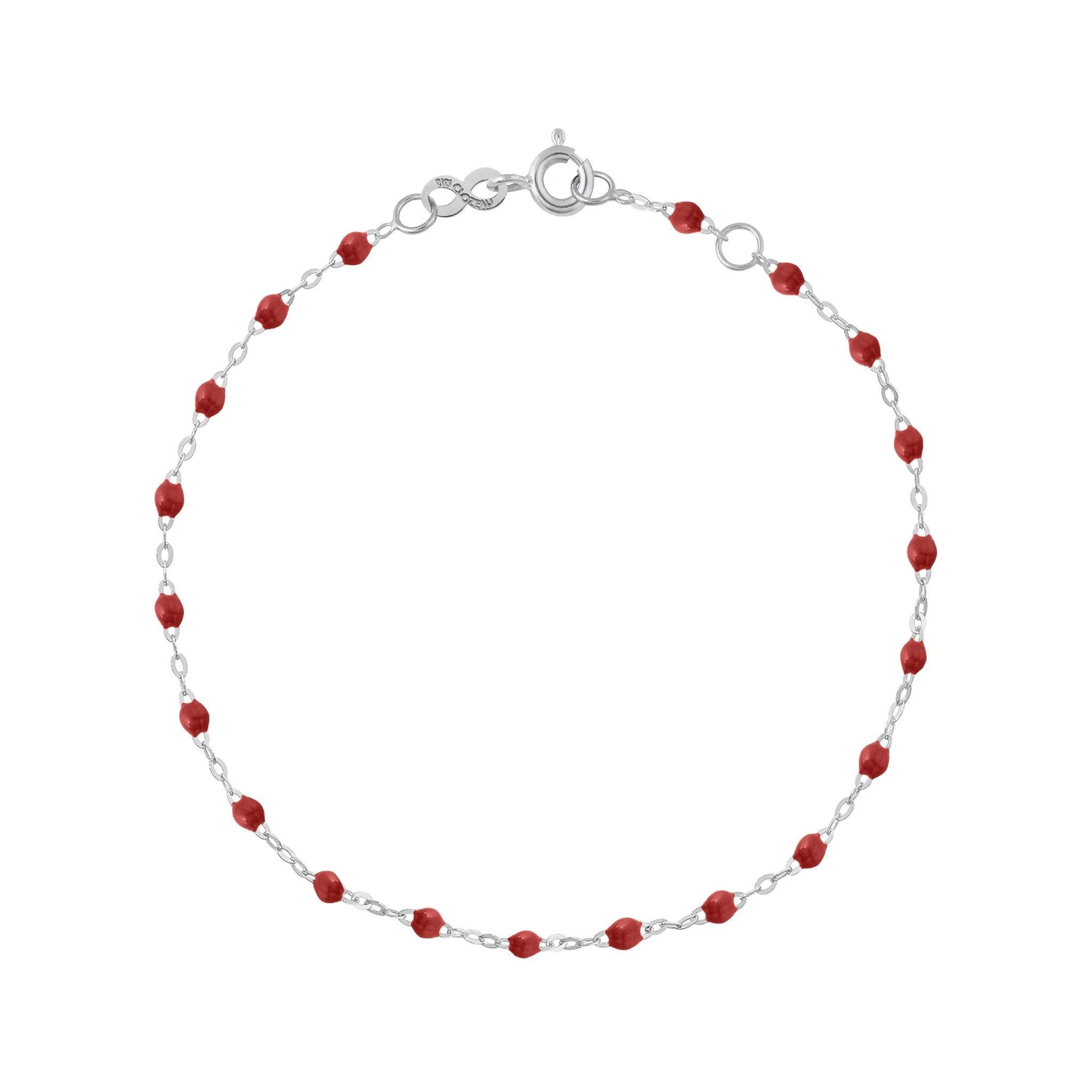 Classic Gigi Bordeaux bracelet, White Gold, 7.5