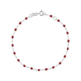 Classic Gigi Bordeaux bracelet, White Gold, 7.5