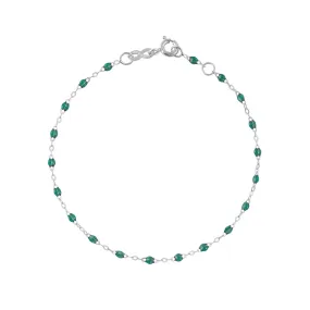 Classic Gigi Emerald bracelet, White Gold, 7.5