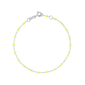 Classic Gigi Lime bracelet, White Gold, 5.9