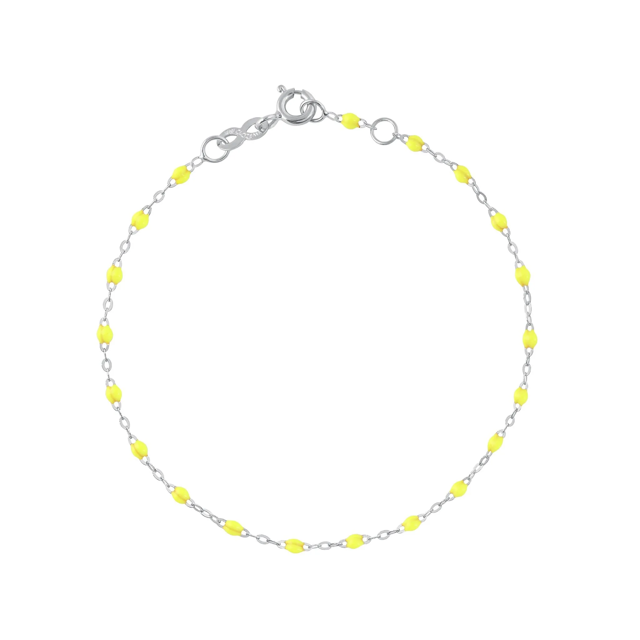 Classic Gigi Lime bracelet, White Gold, 7.5