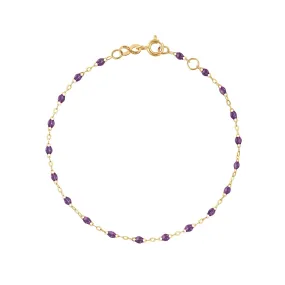 Classic Gigi Violet bracelet, Yellow Gold, 5.9