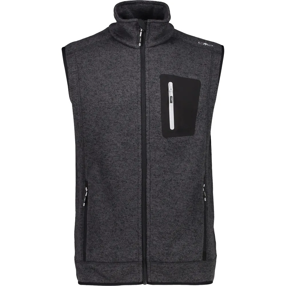 CMP - Knitted Fleece Vest Men schwarz