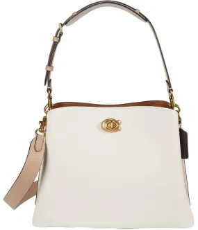 COACH Color-Block Leather Willow Shoulder Bag