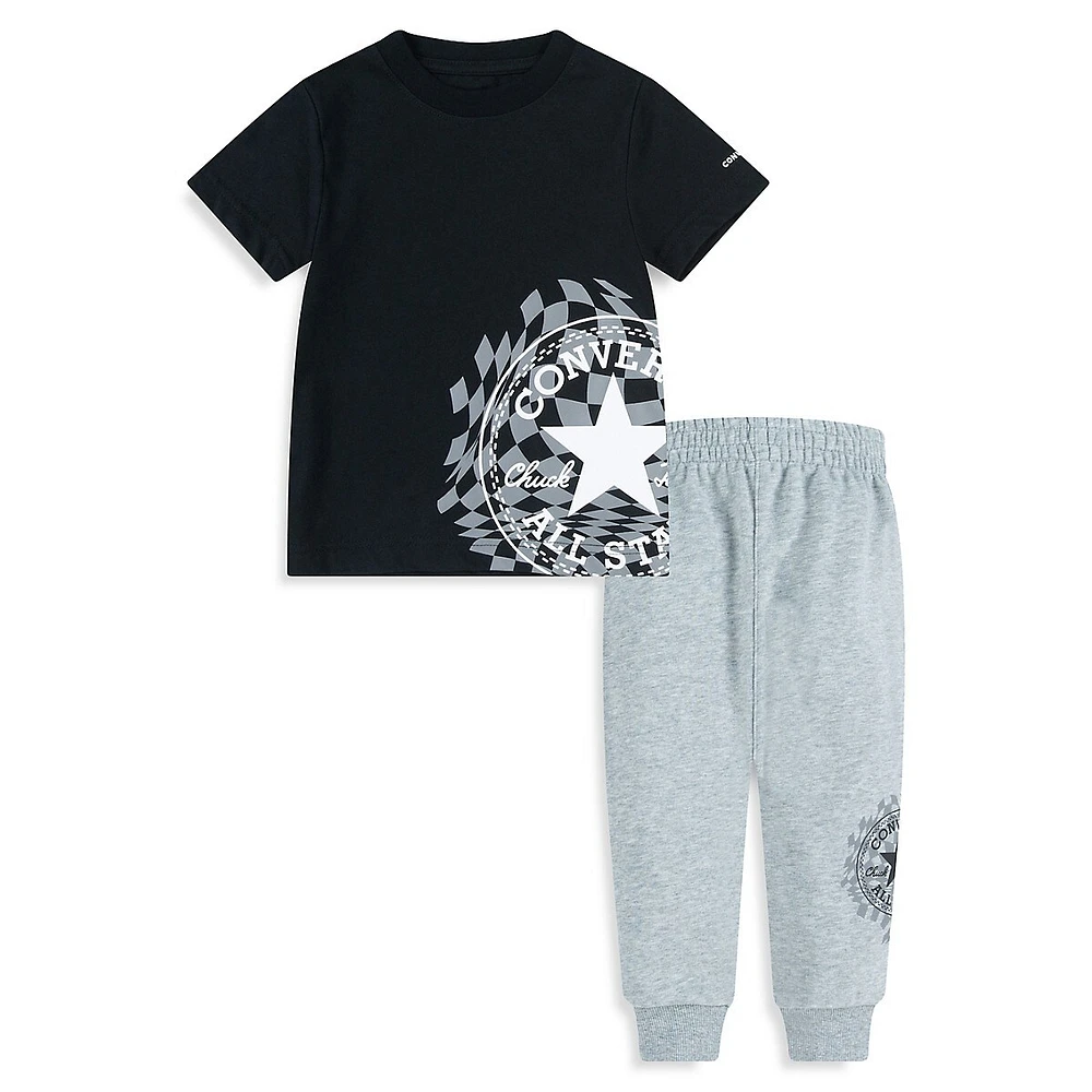 Converse Little Boy's 2-Piece Chuck Patch Joggers Set