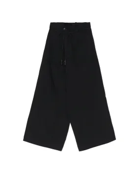 COTTON CANVAS WIDE LEG PANEL PANTS