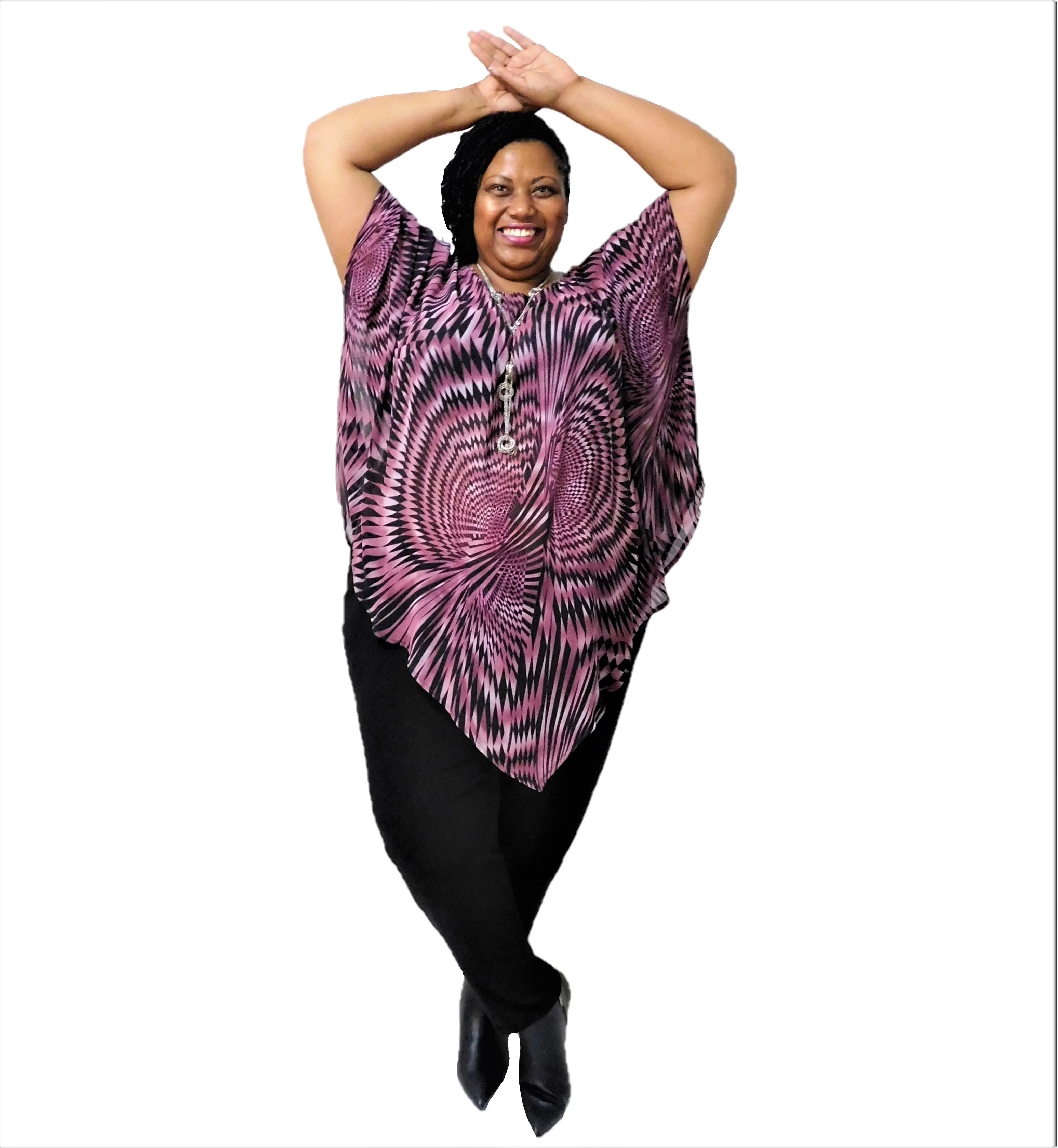 Crepe Print Plus Size Tunic Top