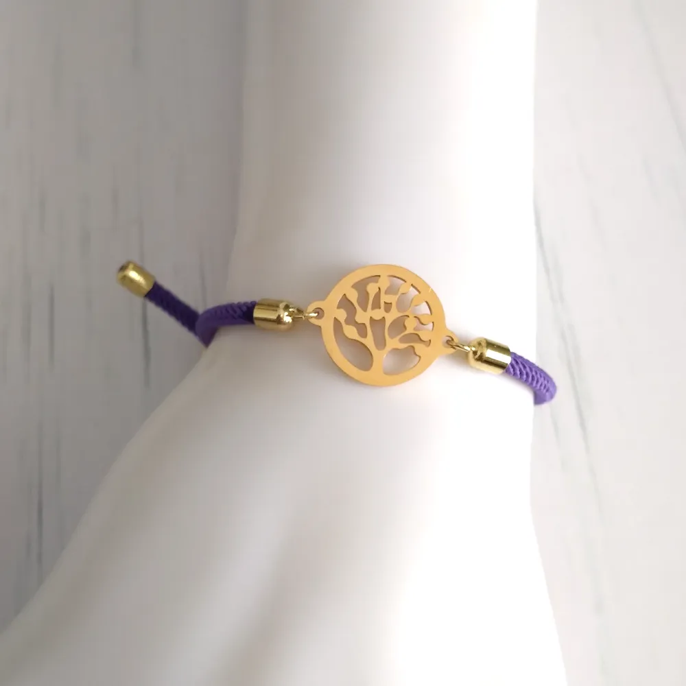 Dani Tree of Life Corded Slider Bracelet