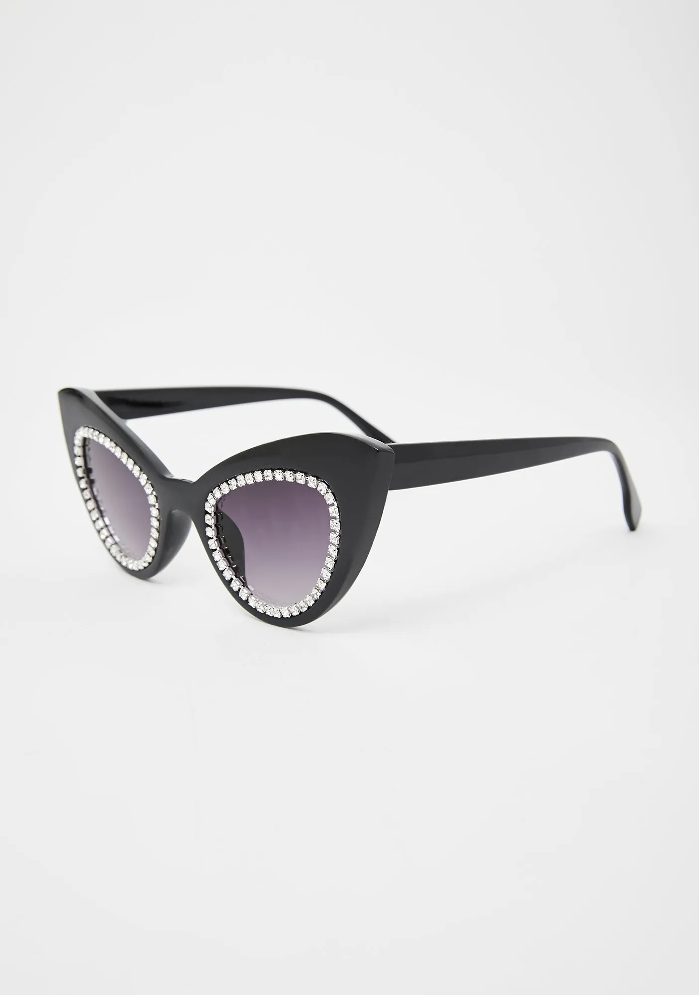 Dark Blindin' Glam Rhinestone Sunglasses-