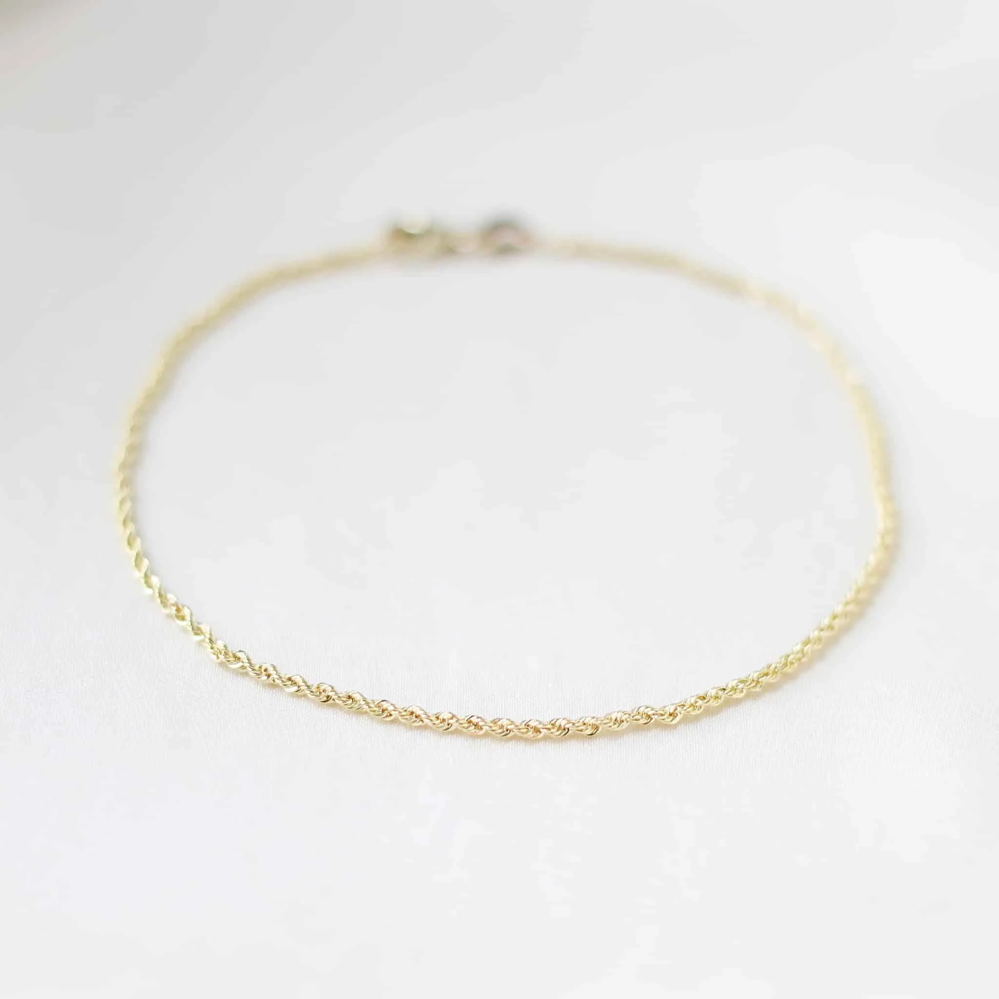 Diamond Cut Rope Chain Bracelet