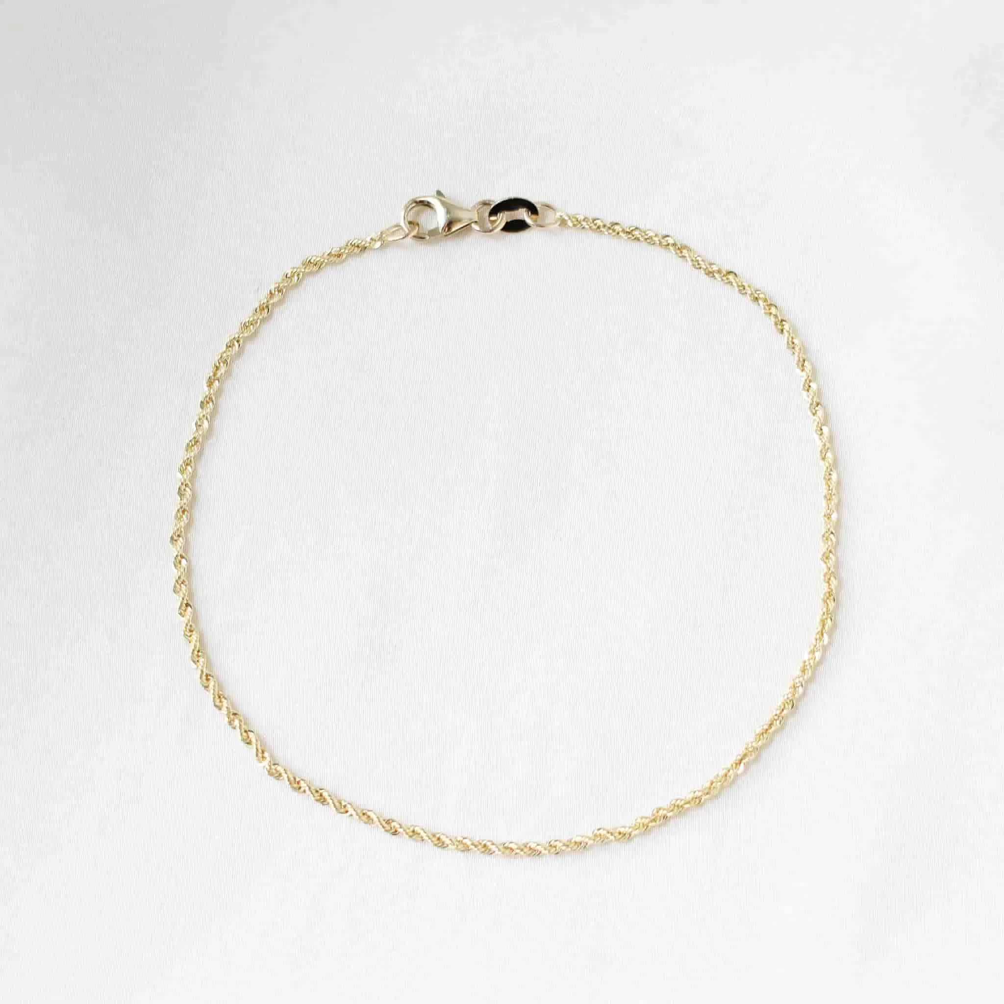 Diamond Cut Rope Chain Bracelet