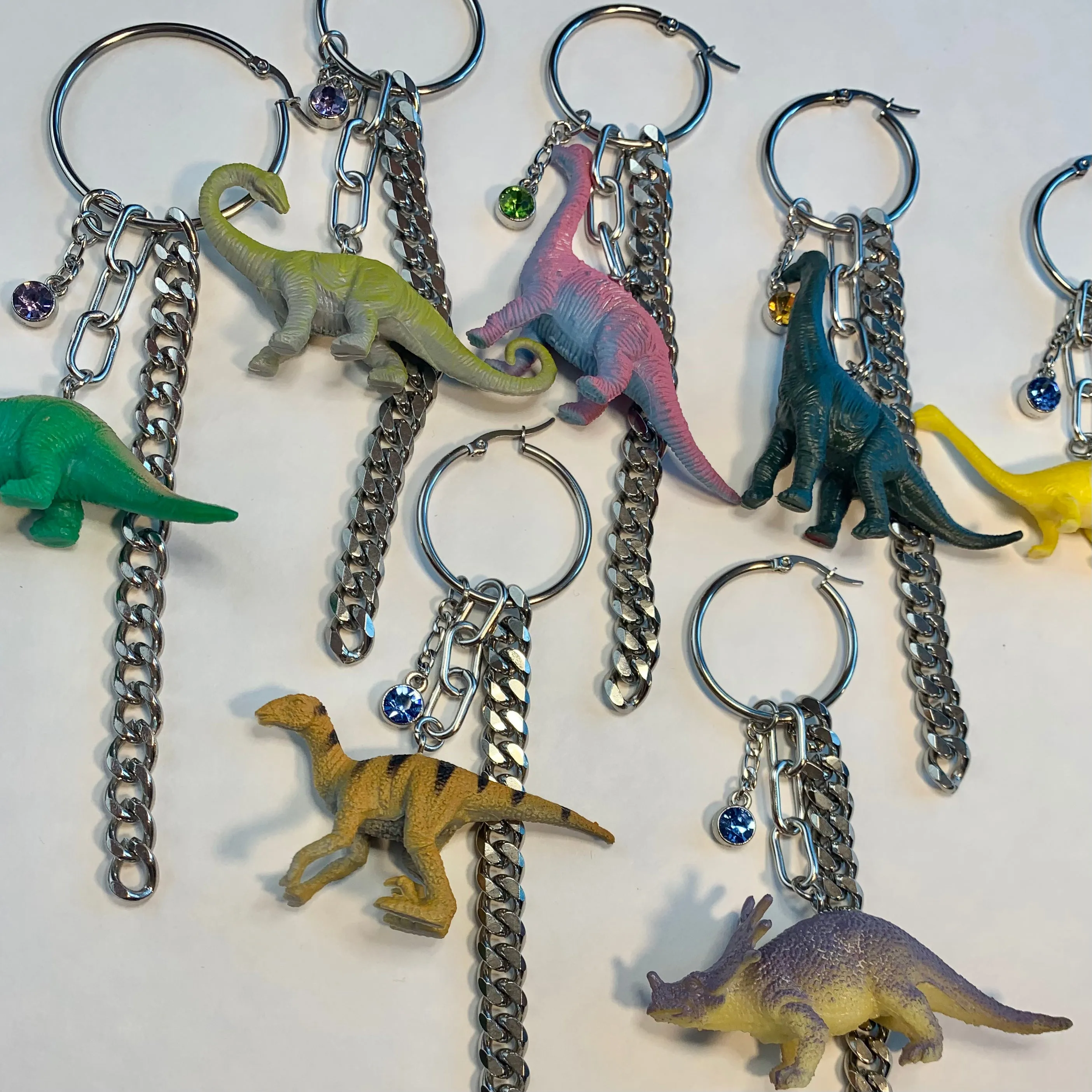 Dinosaur toy single earrings- assorted