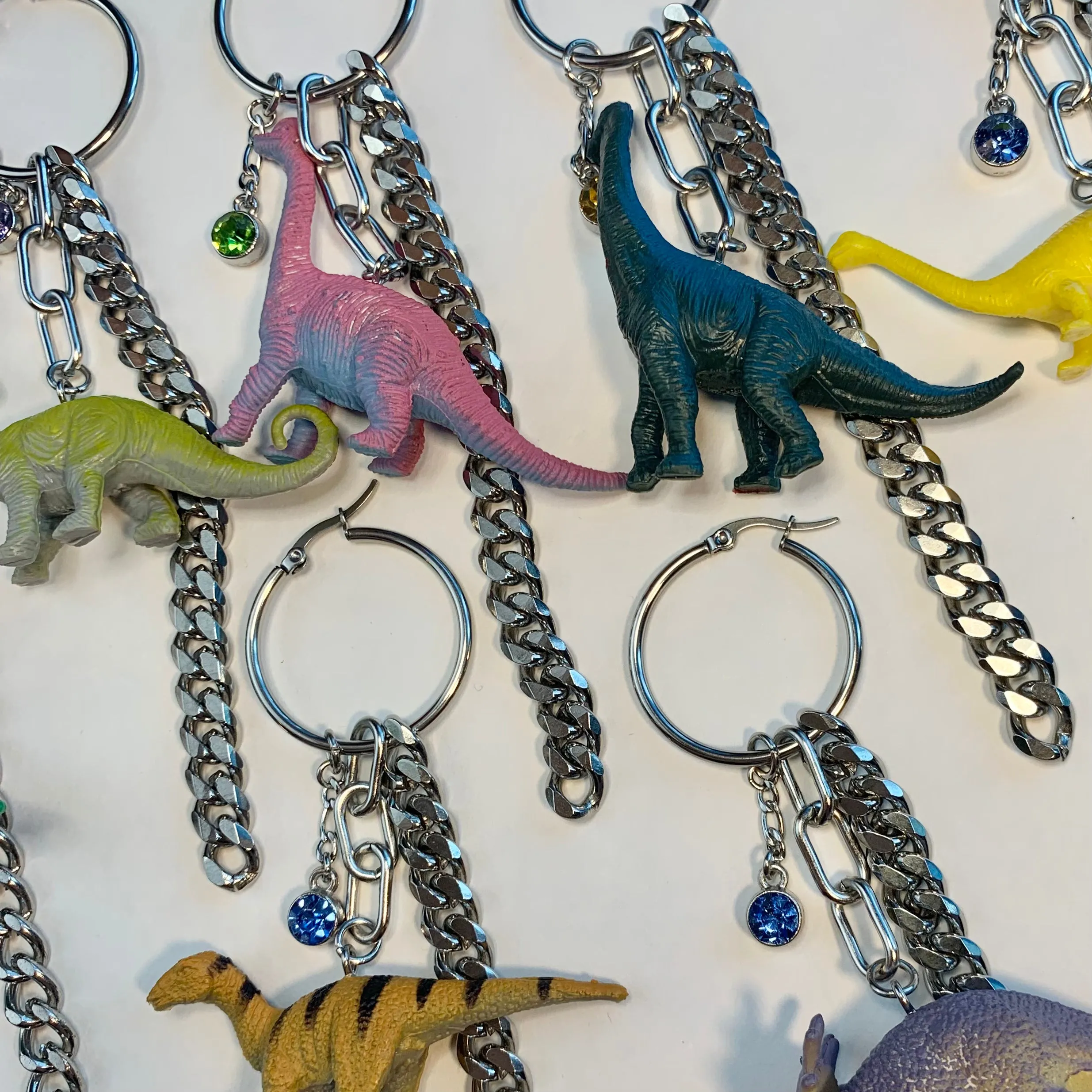 Dinosaur toy single earrings- assorted