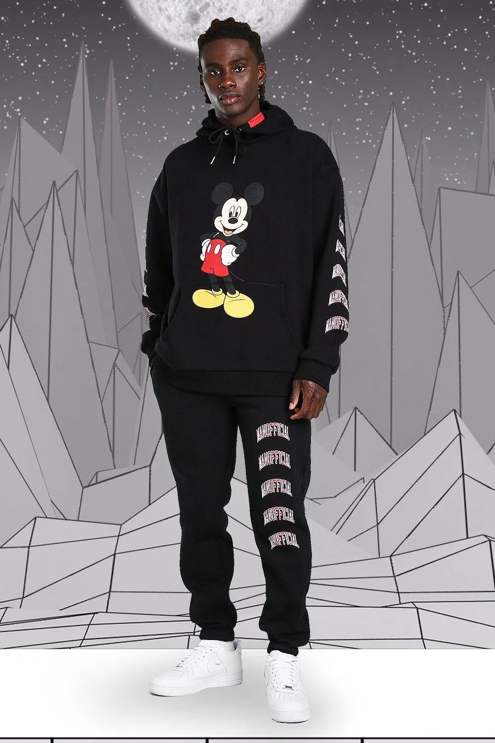 Disney Mickey MAN Official Hooded Tracksuit | boohooMAN UK