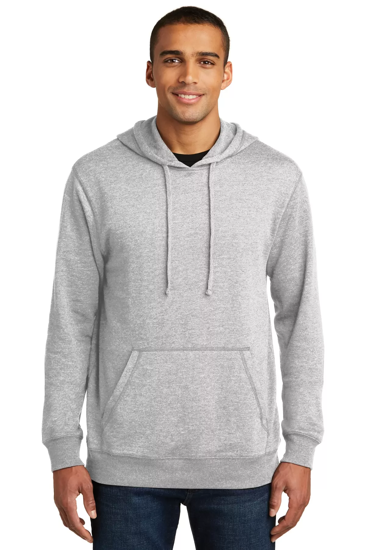 DM391 District Made Mens Lightweight Fleece Hoodie SKU: DM391