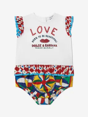 Dolce & Gabbana Baby Girls Romper in Multicolour