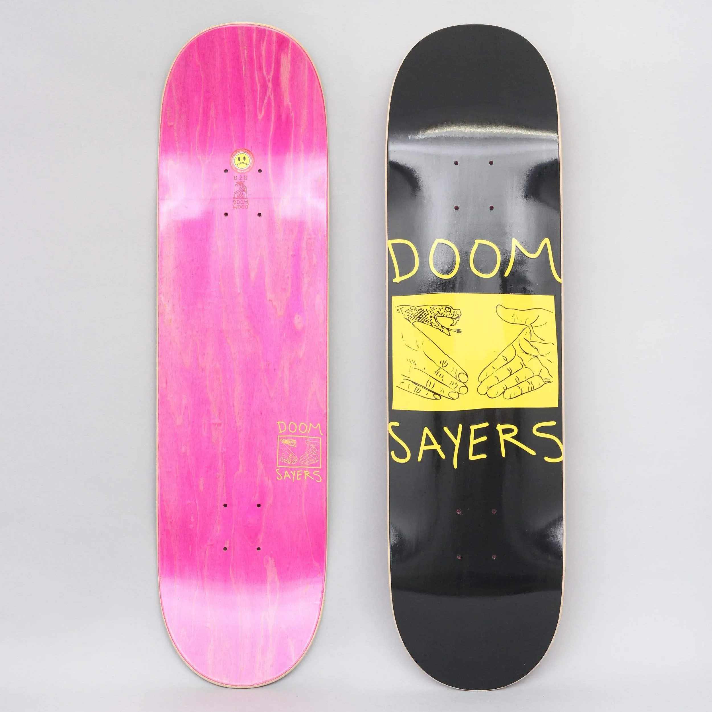 Doomsayers 8.28 Snake Shake Skateboard Deck Black