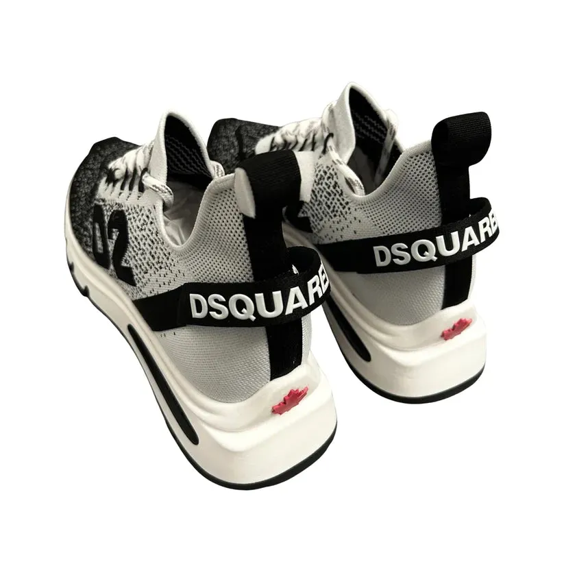 DSQUARED2 D2 LOGO TRAINERS - BLACK