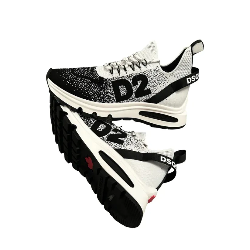 DSQUARED2 D2 LOGO TRAINERS - BLACK