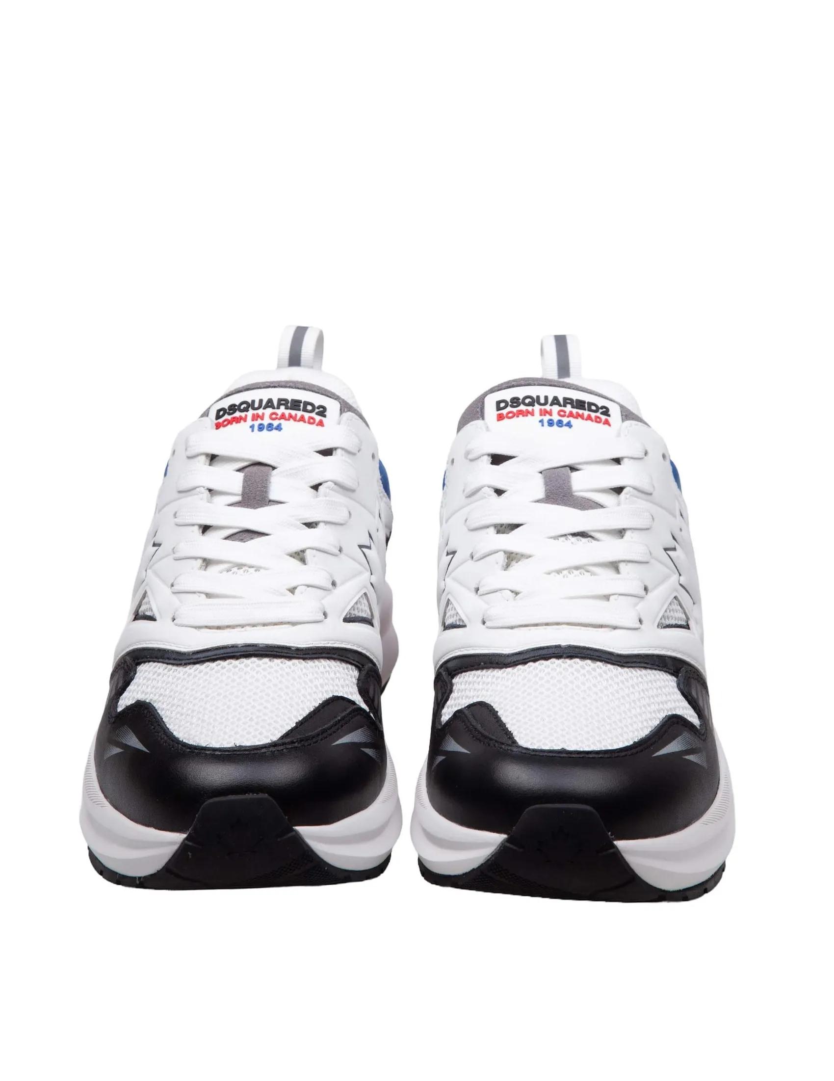 DSQUARED2 DASH SNEAKERS IN MULTICOLORED LEATHER AND FABRIC