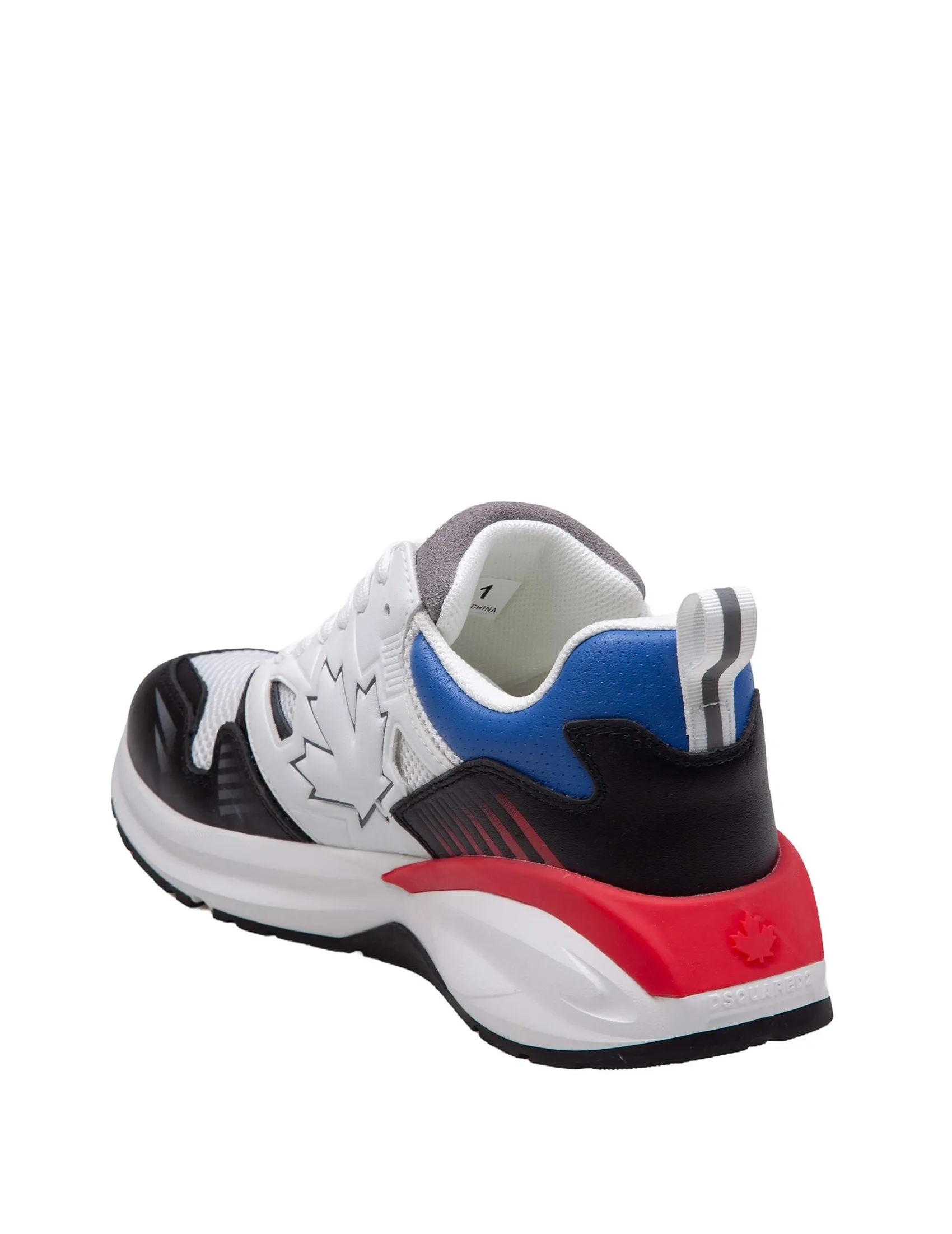 DSQUARED2 DASH SNEAKERS IN MULTICOLORED LEATHER AND FABRIC