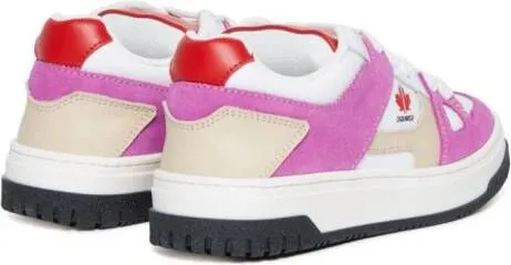 DSQUARED2 KIDS maple leaf colourblock bumper trainers Neutrals