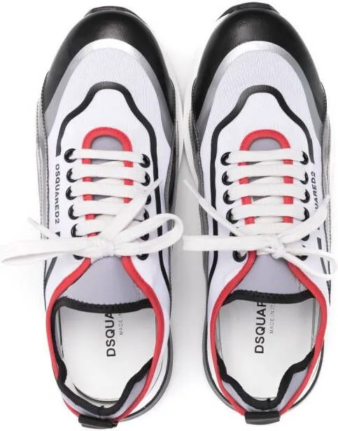 DSQUARED2 KIDS panelled colour-block trainers White